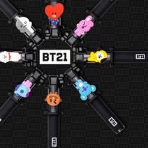 BT21 캐릭터 피규어 무선 셀카봉 셀피스틱, 슈키