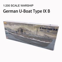 1: 200 스케일 군함 제 2 차 세계 대전 U-보트 유형 IX B 독일 U-107 잠수함 플라스틱 조립 모델 장난감, default