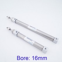 소형유압실린더 가이드실린더 스테인레스 스틸 미니 실린더 보어 16mm 스트로크 ~ 200mm CDJ2B 복동/단동, 01 10mm_02 Single acting(S)