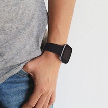 VANCLE Fitbit Versa 2 밴드와 호환되는 실리콘 밴드 정품보장, Black