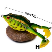 해루질 루어 프로펠러 오리털 11G 9cm 플로팅 탑 워터 회전 보블러 개구리 트랙터 낚시 1pcs, 28 frog H