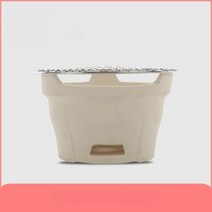 도자기 세라믹 미니화로 미니 바베큐 그릴 탄소스토브 숯불화로대, 대형 숯불난로 + 원형그릴(3~4인용)