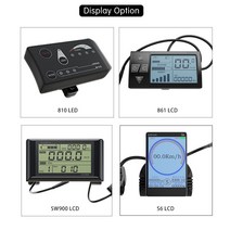 Ebike 부품 키트 컨트롤러 디스플레이 스로틀 PAS 1T4 케이블 250W 모터 전기 자전거 방수 플러그 36V 48, 02 36V 861LCD 14A, 03 Half twist throttle