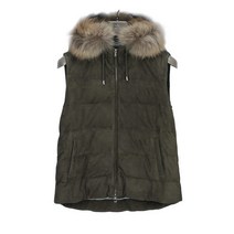 [일레븐티] 여성 가죽 베스트 980PL0013 PEL20008 15 KHAKI [ELC1