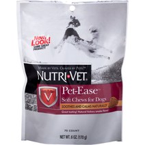 Nutri-Vet Pet-Ease Soft Chews Calming Supplement for Dogs 6온스 백