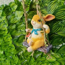 사슴 토끼 그네 나무 장식 정원소품 조형물 가드닝 마당 테라스 전원주택 현관 걸이형