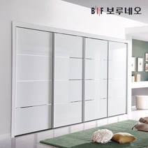보루네오 엘라 슬라이딩 붙박이장 240cm, 화이트 240cm