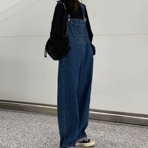 여자 멜빵바지 데님 점프수트 청멜빵바지 봄패션 코디 kkang*7913465EA
