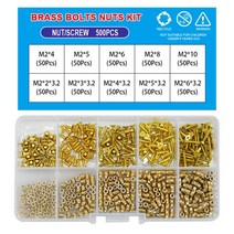 볼트너트 황동볼트 세트 핫멜트 널링 나사 열주입 M2 M2.5 M3 M4 M5 인서트, 1.M2A 500Pcs