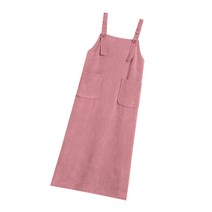 하객 임부복원피스 데일리 밴딩 배색 출근룩 민소매 롱 소임 오피스룩 골덴