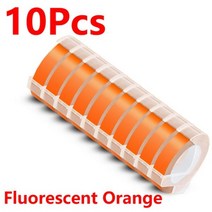 Labelwell 10PCS 호환 9MM Dymo 3D 엠보싱 테이프 Motex E101 12965 1540 1610 수동 유형 쓰기 라벨 메이커 DIY, Fluorescent Orange