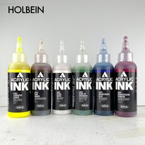 홀베인 아크릴 잉크 액상 아크릴물감 100ml, AI912번트엄버