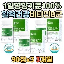 직장인 에너지 생성 비타민B 콤플렉스 면역력 아연 미네랄 비오틴 셀레늄 망간 비타민 B군 B1 B2 B6 B12 면역 필수 충족 건강 판토텐산 나이아신 부모님 중년 노인 30대