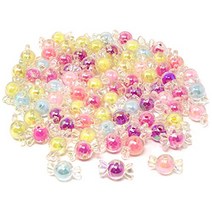 Honbay 100G(78pcs) Shiny Lifelike Acrylic Candy Beads for Jewelry Making or DIY Crafts - Assorted Co, 기타