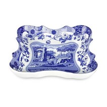 박스 포함 스포드 블루 이탈리안 데보니아 트레이 도자기 7.5인치