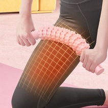 롤링 마사지 스틱 허벅지 종아리 다리 어깨 근육 이완 안마 롤러봉 뭉친 근육 풀기, 롤링 마사지 스틱 블루, 1개
