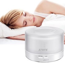 물방울가습기 나혼자산다 ATWFS-원격 제어 초음파 에센셜 오일 디퓨저 공기 가습기 아로마 안개 7 색 LED, 01 EU Plug