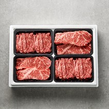 브랜드없음 [땡큐미트]냉장 미국산 초이스 실속 로스구이세트3호 1.2kg / 늑간살x2+살치살x2, 단품없음