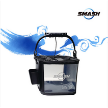 SMASH 스매쉬 투명 두레박 다용도 만능 투명 살림통, 블랙 24