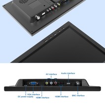 10.1 quotpc 모니터 1280X800 미니 TV 터치 컴퓨터 화면 PS3/PS4 라즈베리 파이 CCTV 비디오 입력 휴대용 스피커 포함, [02] 1280X800- With Touch