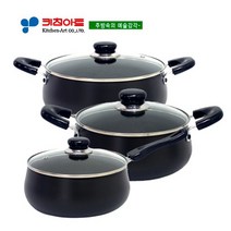 키친아트 쥬노JUNO 블랙경질냄비 3종ASET18편+20양+24양, 없음