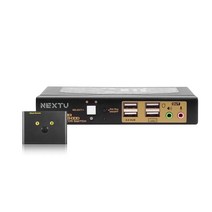 NEXT-8002KVM-DP/4K DisplayPort 2:1 KVM 스위치/두대의 PC를 하나의 키보드/마우스로 모니터 공유/DP케이블 USB케이블 기본 제공/PC 전환용 유선