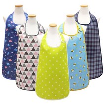더해피 성인 손님용 벨크로 앞치마, 손님용 벨크로 앞치마/스트라이프 피치