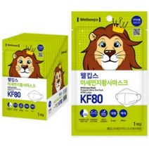 웰킵스 미세먼지황사마스크 대형 KF80, 25개입, 1개, 백색
