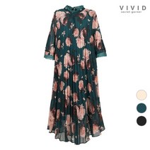VIVID SG VIVID SG 플라워 쉬폰주름 원피스 VS136003
