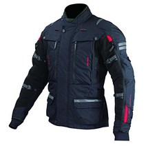 Komine 코미네(KOMINE) 오토바이용 풀 이어 투어링 재킷-라마 II 블랙 3XL JK-574 1017 올 시즌용 방수 프로텍터 CE 규격 스트레치 소재, 상품명참조