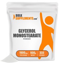 BulkSupplements.com 글리세롤 모노스테아레이트 분말 - 운동 전 분말 - 운동 전 펌프 - Vegetab, 1개