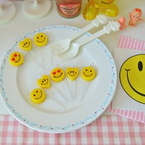 스마일 캔들(5개 세트), (1)스마일 얼굴 5개세트