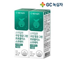 [녹십자] 스마일렌 구강 항균 그린 프로폴리스스프레이 30ml X2병, 2개