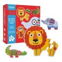 SOCEAN 25P 조각 맞추기 동물 퍼즐 조립 퍼즐 모자이크 모형 만들기 만들기 퍼즐 놀이 아가 장난감 놀이 키트 아기 완구 두뇌 게임 유아 학습 놀이 촉감 발달 장난감 베이비 선물 아기 놀이 교구