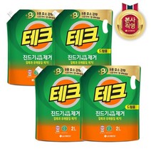 LG생활건강 테크 액체세제 진드기제거 드럼용 2L x 4개, 단품없음