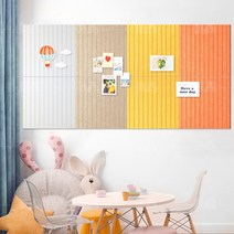 사무실 학원 벽 부착 펠트 게시판 자석 프레임 안내판, free, 9피스  라이트 스카이 블루 + 레몬 옐로우