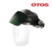 [모비딕컴퍼니] 안전용헬맷 방재모자 산업용보안면 건설현장 보호장구 공사모자걸이 지진대피, 잇★ OTOS 보안면 F-72C (맨머리형 5도) 얼굴, [좋아요]