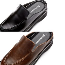 남성용 뮬블로퍼 학교 학원 병원 사무실용 구두슬리퍼 블랙/브라운 250-280 편한 착용감