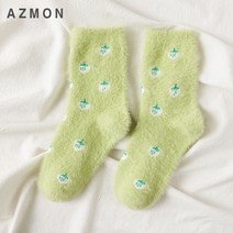 AZMON 프리미엄 밍크 벨벳 수면 양말 230mm~270mm 3켤레 묶음