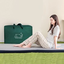 이슬립 메모리폼 캠핑 매트리스 (가방포함 / 1인용티싱글 75x200x5cm) 캠핑침구 초경량 메모리폼 캠핑베개 캠핑용품 차박용품 차박이불 캠핑침구 텐트침구 야외용베개 매트, 매트리스2+캠핑베개2(그레이+화이트)