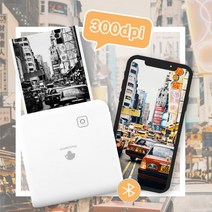 핸드폰사진인화기 Phomemo M02 Pro 300 인치 당 점 휴대용 미니 블루투스 무선 라벨 포토 프린터 사진 인쇄, 01 WHITE