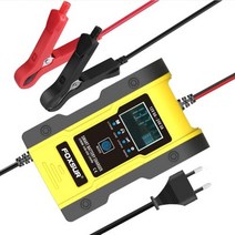 foxsur 자동차 배터리 충전기 FOXSUR 자동 스마트 12V / 24V 리튬 AGM 젤 납 산성 LiFePO4 딥 사이클 수리 오토바이 빠른, JP Plug (Red), EU Plug (Red)