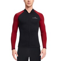 잠수복 탑스 1.5mm 프리미엄 네오프렌 잠수복 Sun-proof Surf Swim 카누 스쿠버 물 에어로빅 다이빙 찬물에서 스노클링 남성용 red S, 중, 남성/레드