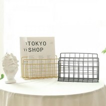 철재 미니멀 3단 잡지 꽂이/ 데스크 파일보관 사무실, 상세페이지 참조, 블랙