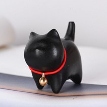나무 고양이 모형 좋은 기운 행운 피규어 식당 일식 이자카야 홈바 인테리어 일본풍 회전스시바 초밥 횟집 개업선물 특이한 풍수 부처님 인형 꾸미기 데코 장식 백단향 원목 소품 검정