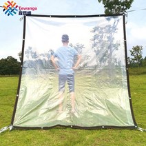 Tewango 맞춤 제작 방수 방수포 투명 필름 Windows 비 보호 발코니 꽃 식물 쉼터 보이는 그늘 항해, 3M X 3M