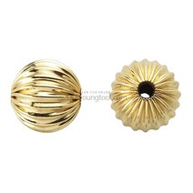 14k 옐로우 골드필드 물결 라운드 볼 5.0mm 1개입, 단품