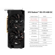 XFX Radeon RX 550 560 470 480 570 590 4GB 8GB 게임 그래픽 카드 데스크탑 컴퓨터 AMD GPU RX 580 1660, 05 RX470 4GB 2Fan