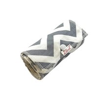 Lilind® 재사용 가능한 화장실 롤 10피스 제로 폐기물 패밀리 천 세탁 종이 없는 타월 유기농 친환경 블루 지그재그 USA 미국, Gray Zig-Zag