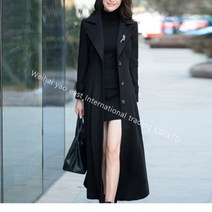 티피 봄과 가을 새로운 한국어 햅번 윈드 슬림롱 롱 재킷